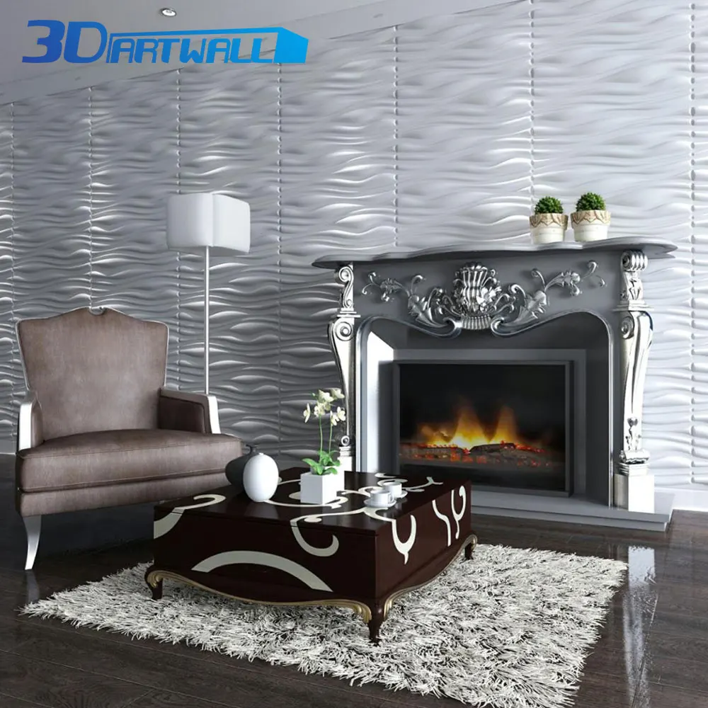 Высококлассные дизайны несколько волн доска текстурированная Paintable 3D стеновые панели s/потолок/Wainscoting панель настенная плитка с размером 19," x 19