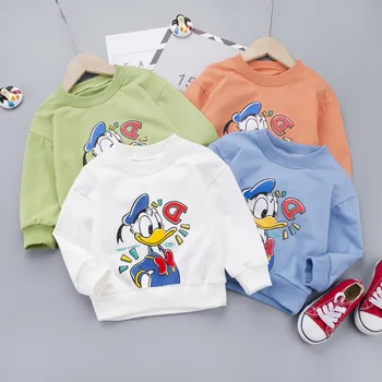 

Baby Boys Girls Cartoon Sweatshirt Hoodies Cotton Spring Autumn Kids Clothes Long Sleeve Pullover Tops Shirt Children Clothing