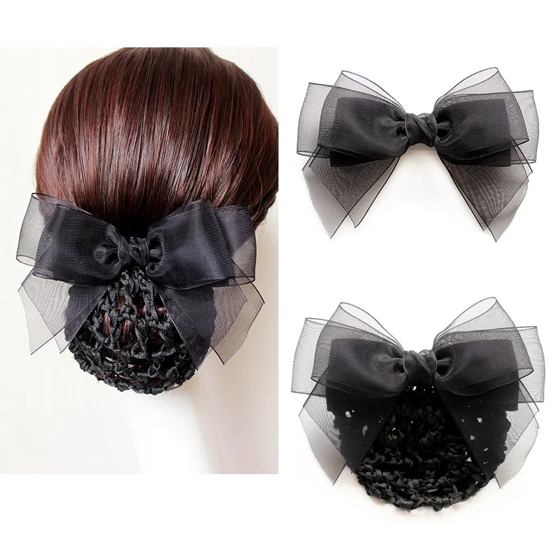 Тканевая пряжа для взрослых профессиональная заколка волос Сетчатая Сумка брошь