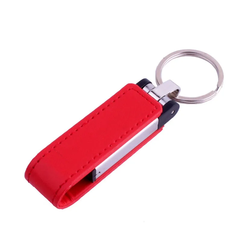 SHANDIAN металлический USB флеш накопитель кожаный и брелок модный Флешка 4 ГБ 8 16 32 64 Гб