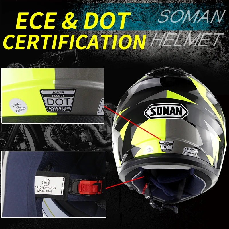 Soman Bluetooth мотоциклетный шлем для верховой езды, шлемы с черепом, сертифицированный ECE шлем для гонок, крутой дизайн