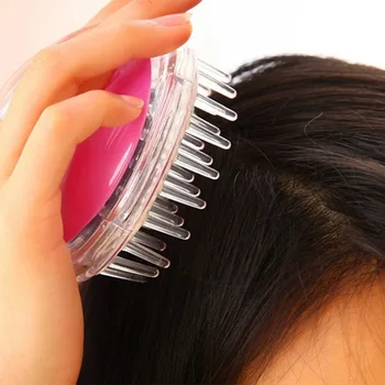 

Comb Handheld 5 Colors Silicone Scalp Shampoo Massage Brush Washing Comb Shower Head Hair Mini Head Meridian Massage Wide Tooth