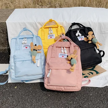 

Ladies Designer Classic Black Casual Fashionable School Bags For Teenage Girls Mochila Bags For School Teenager Girl Schoolbag