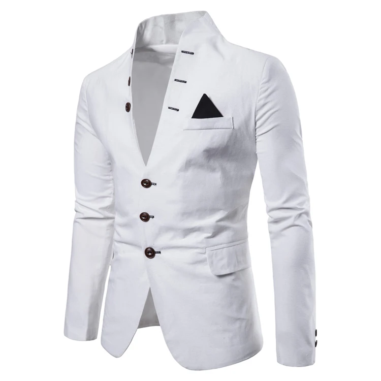 Suit Spring Buckle Decorative Men's Casual Collar Suit Men White Blazer Blazers Men Suits Mens Suits Blazers Mens Stage Jackets