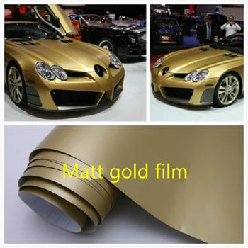 

Matte Matt Gold Vinyl Wrap Self Adhesive Air Release Bubble Free Sticker Decal Film Car phone cover accessories