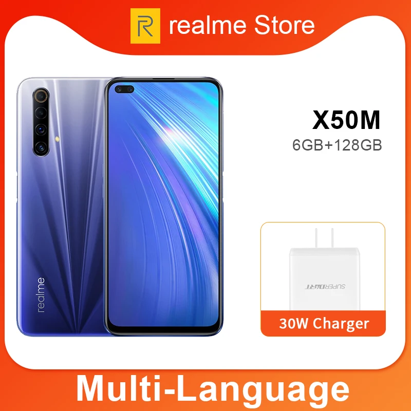 Глобальная Rom realme X 6 ГБ 64 Гб мобильный телефон Snapdragon 710 48MP двойная задняя камера 20