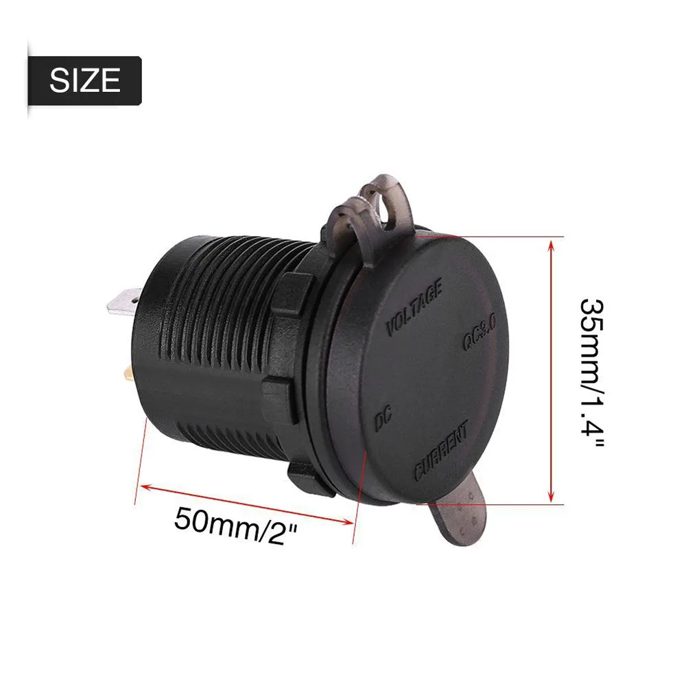 12 V/24 V мотоциклов Зарядное устройство QC 3,0 USB 5 V/3A цифровой Дисплей быстрая Зарядное устройство светодиодный вольтметр мотоцикл Зарядное устройство Accessries