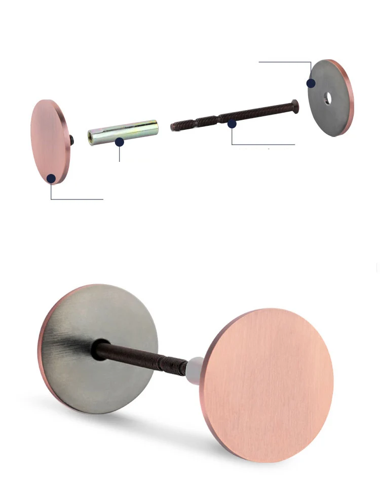 304 stainless steel door hole cover plate security door cover anti-theft hardware hole Gold Silver Red Bronze