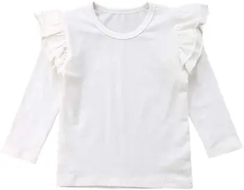 

M38118 Baby Girls Ruffle Long Sleeved T-Shirt