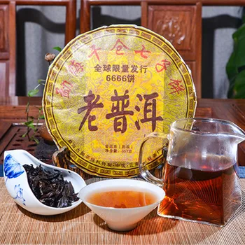 

2006 Yr 357g China Yunnan Oldest Ripe Pu'er Tea Down Three High Clear Fire Detoxification Beauty For Lost Weight Green Food
