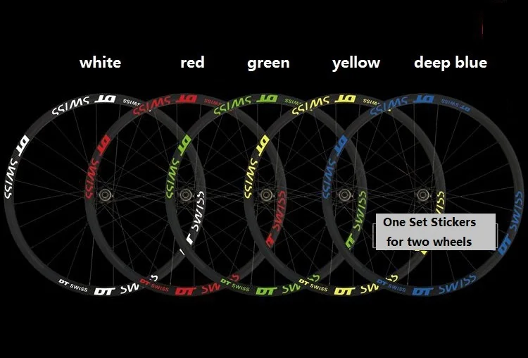 Top Two Wheel Sticker Set for DT Swisss Mountain Bike Bicycle Rim Reflective MTB Cylcing Race 1
