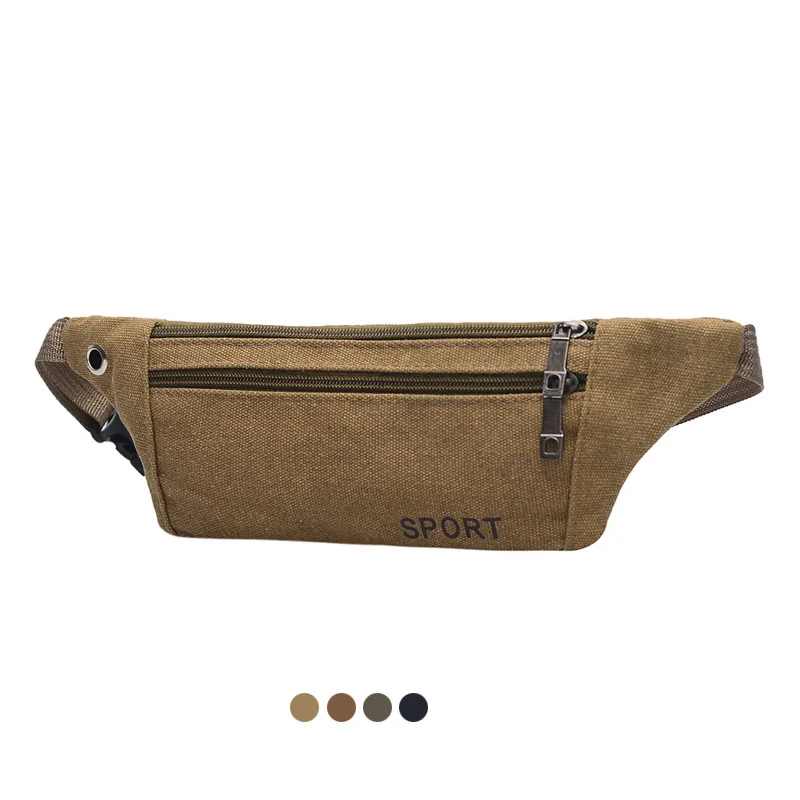 

Women's Canvas Waist Pack-Style Outdoor Sports Travel Couples Shoulder Cross-body Backpack Men's Mobile Phone Mini All-match Bag