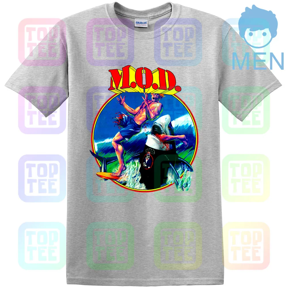 Серый M.O.D. SURFIN' M.O.D. Метод уничтожения S.O.D. Новая Серая Футболка CROSSOVER - Цвет: Серый