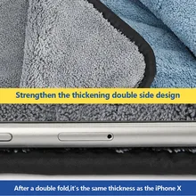 Полотенце из микрофибры для автомобиля Чистящая стирка сушильная ткань без царапин 45*38 см