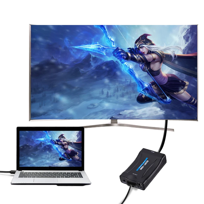  Scart a Hdmi/Hdmi a Scart Convertitore Audio Video Adattatore 1080 P Hdmi a Scart per Hdtv Sky Box 