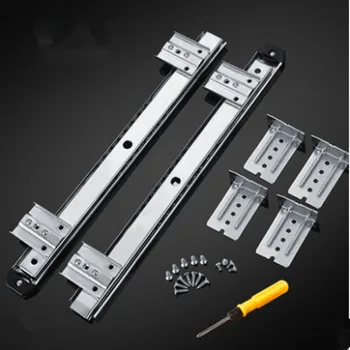 

Computer desk drawer orbit keyboard bracket slide rail hoisting crane rail bracket 2 guide rail