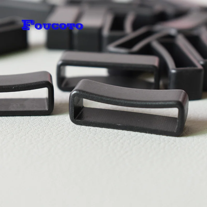 10 sets 25mm Plastic slider adjustable rectangle ring belt side release buckles D ring for ribbon webbing dog collar accessory