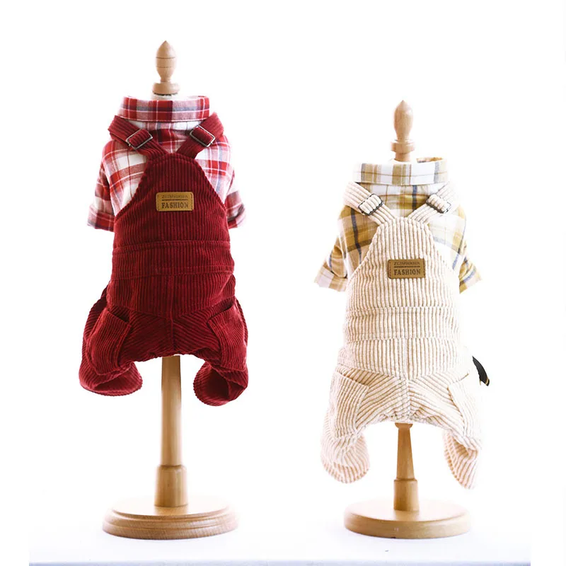 

Luxury Dog Jumpsuits for Autumn and Winter Pet Clothes for Dogs Costume Small Medium Dog Clothes Chihuahua Yorkshire