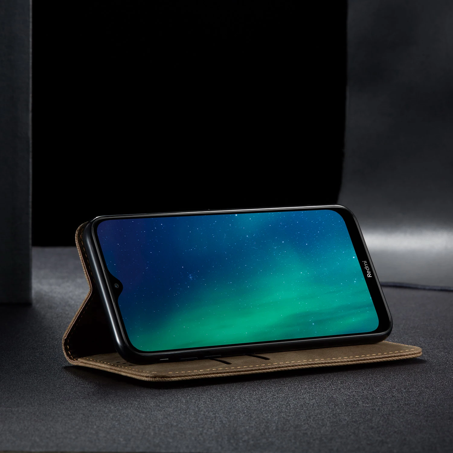Кожаный чехол в стиле ретро для Xiaomi Redmi 8 Redmi8, чехол-книжка с джинсовыми полосками, чехол для телефона Xiaomi Redmi 8 M1908C3IC, чехол для телефона