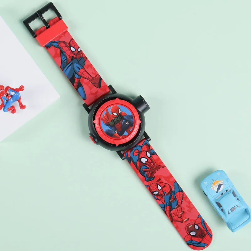 Big Sale Boy Toy Watch Projector Spider man Super Children Friend Child Digital Watches Kid Gift Party Present Simple Red Rubber afbeelding