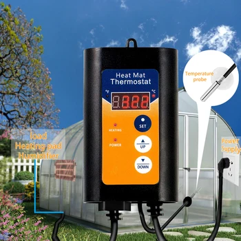 

Temperature Controller Plant Greenhouse Digital Temperature Regulator Thermostat Saving Current Smart Temperature Control System