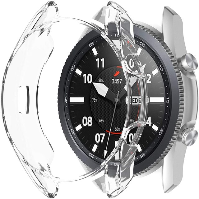 For Samsung Galaxy watch 3 45mm 41mm samrtwatch Soft Plated TPU bumper 41 45 mm smart watch Protector Cover Accessories