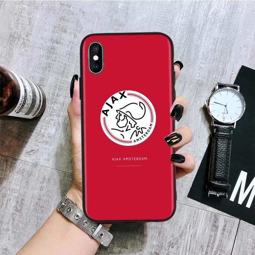 Черный чехол Ajax equipe для iPhone 11 Pro XS MAX XR 7 8 6 6S Plus X 10 Ten 5 5S SE, задняя крышка для телефона