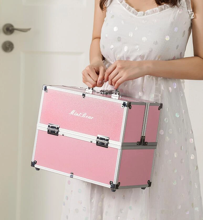 Fjern mareridt kant Makeup Storage Box Suitcase | Suitcase Makeup Organizer | Cosmetic Suitcase  - Portable - Aliexpress