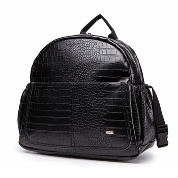 

Waterproof Diaper Backpack for Mother Black Stone Pattern Large Capacity Nappy Bag for Newborn Baby Travelling Changing Backpack