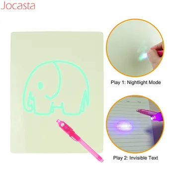 

Kids Drawing Board Draw With light Fun In The Dark Children Set For Creativity A3 A4 A5 Magic Pad Educational Toys Writing Pad >