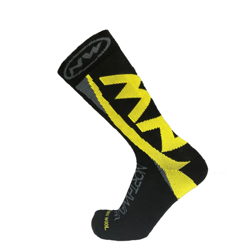 Thicken nw yellow Northwave NW 5 стилей Pro Team велосипедные носки мужские летние зимние Calcetines Ciclismo Компрессионные носки для горного гоночного велосипеда - Цвет: Thicken nw yellow