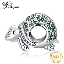 JewelryPalace Ocean животных Черепаха нано русский имитации Изумрудный 925 пробы Серебряная очарование бусы для Для женщин Новинка; Лидер продаж