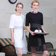 Тайский спа работы Костюмы женские летние шорты с длинными рукавами черное платье косметолога модные белые органза униформа для сотрудниц спа-салонов