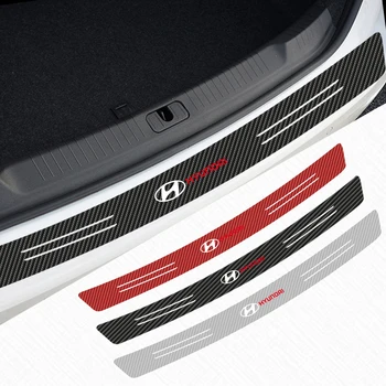 

Trunk rear sticker car rear bumper trim anti-kick scratch protection sticker 3d carbon fiber for hyundai solaris ix35 i20 i30