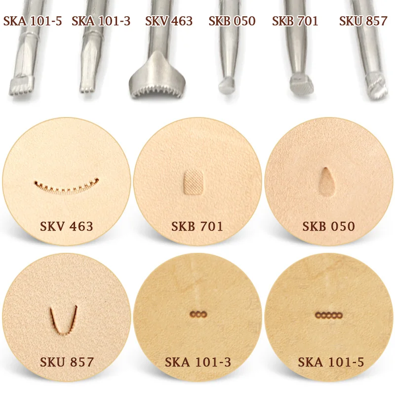 6Pcs Kit Leathercraft Tools DIY Leather Working Saddle Making Tool Set for Craft Carving Printing Stamp | Дом и сад