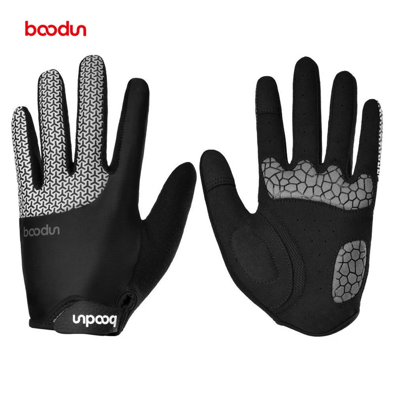 BOODUN Men Women Cycling Gloves Full Finger Breathable Shockproof Gel