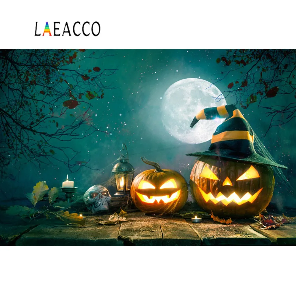 Laeacco Хэллоуин фоны для фотосъемки Тыква старый Фонарь Свеча деревянное окно клены детские фоны фотосессия Фотостудия