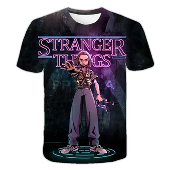 

2020 Stranger things T-shirt kids brand Children's wear child print Boy clothes tees summer Cartoon top camisetas Girl 4T-14T