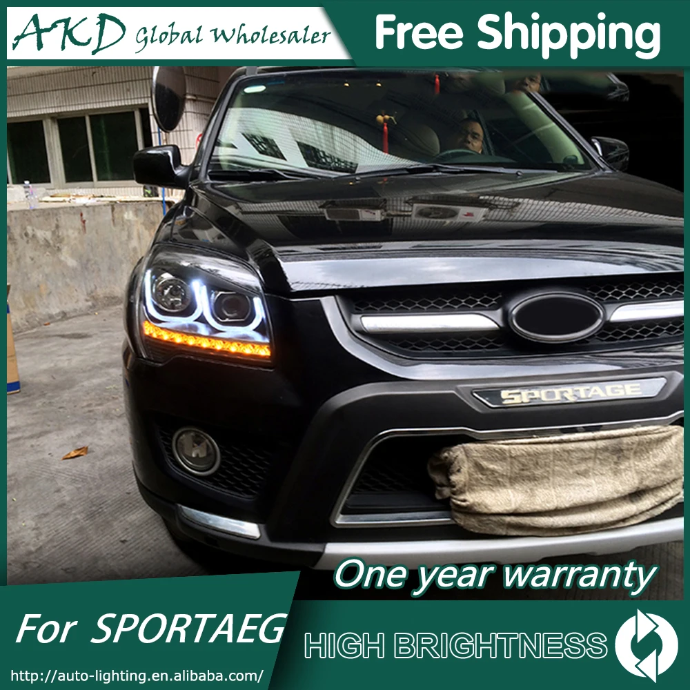 Фары для KIA Sportage 2007-2013 DRL дневные ходовые огни головная лампа светодиодный Биксеноновая лампа Противотуманные фары тюнинг автомобильные аксессуары