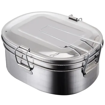 

Double-layer Stainless Student Lunch Box Bento Box For Food Storage Container With Handle Food Grade Easy Clean Steel Tableware