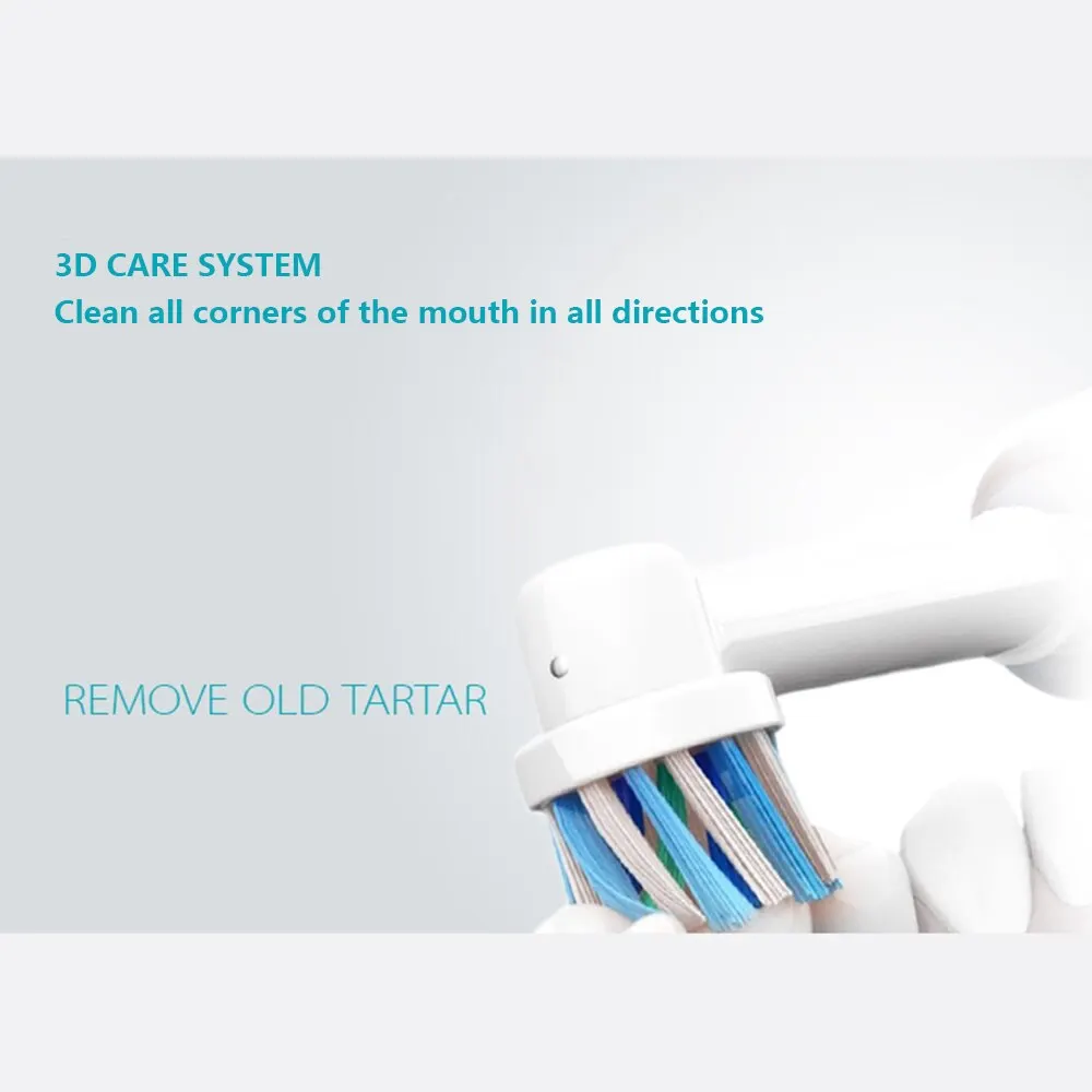 Electric Toothbrush Sonic Ultrasonic Automatic ToothBrush Waterproof ToothBrush Oral Teeth with 3 Brushe Heads For All Oral Care