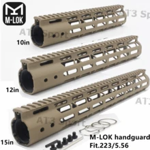 Светло-коричневый AR-15 M4 M-LOK MLOK 10/12/15''inch тонкий Поплавковый M-LOK прицел крепление с Алюминий или Сталь гайка