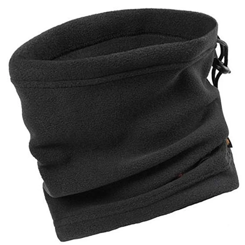 Маска для лица, зимний Флисовый Шарф, черная теплая шапка на шею, термальная Балаклава с капюшоном, Лыжная зимняя Ветрозащитная маска, шапка, сохраняющая тепло, S30