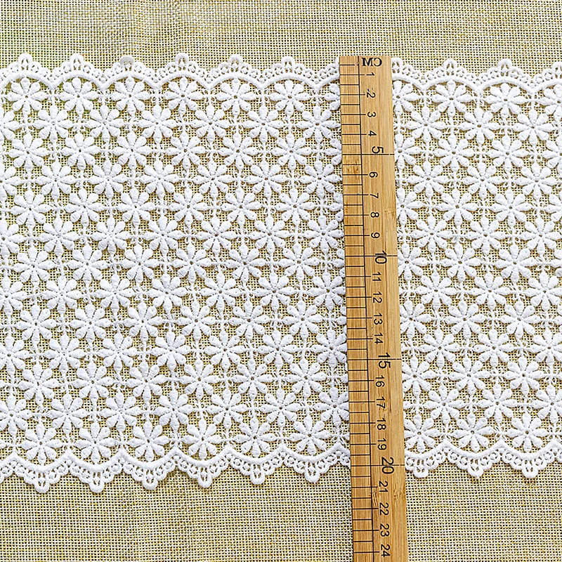 Lace Fabric Lace Ribbon Lace Garment Accessories Lace Sewing Supplies Lace Decoration Lace Accessories Lace Sewing Accessories 20cm width 1yard/ Pack Water Soluble Lace Trimming Flower Embroidered Lace Trims Cotton Material Z962