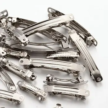 

100 Pcs Hair Clip Flat Top Single Prong Hairpins for Hair Styling DIY Accessory N58F
