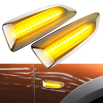 

2pcs Yellow Flowing Side Marker Turn Signal Light LED For Opel Astra Zafira Insignia Grandland Crossland Car Light Accessories