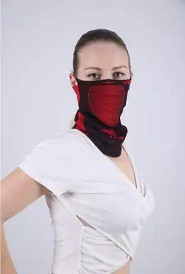 Осень-зима унисекс шеи Gaiter кольцо обертывание мужская маска банданы шарф тепловой высокоэластичный дышащий езда один размер - Цвет: Red
