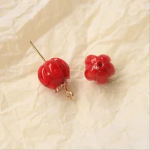  2pcs/lot 12*12mm Purple Coloured Glazed Flower Charms Base Parts For Jewelry DIY Making Handmade Earrings Accessories Parts 0669 