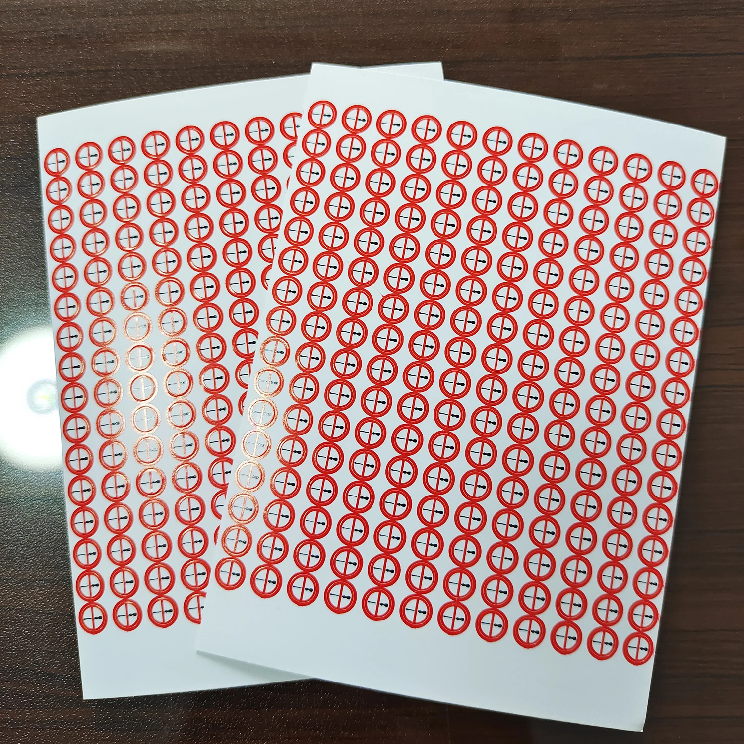 나사 구멍 드라이버 금지 서명 에그쉘 깨지기 쉬운 종이 스티커, 오픈 탬퍼 경고, 보증 라벨, 380 개, 5mm