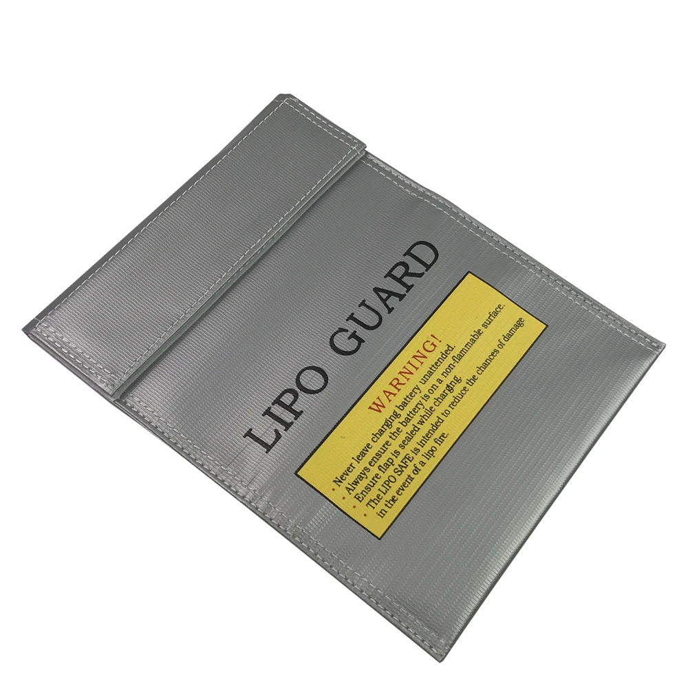 Sac de sécurité ignifuge pour batterie LiPo 180x230mm, compartiment intérieur rembourré